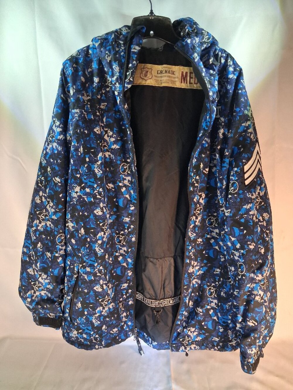 Vintage Grenade Fatigue Project Shrapnel Camo Snowboard Jacket Men's Medium